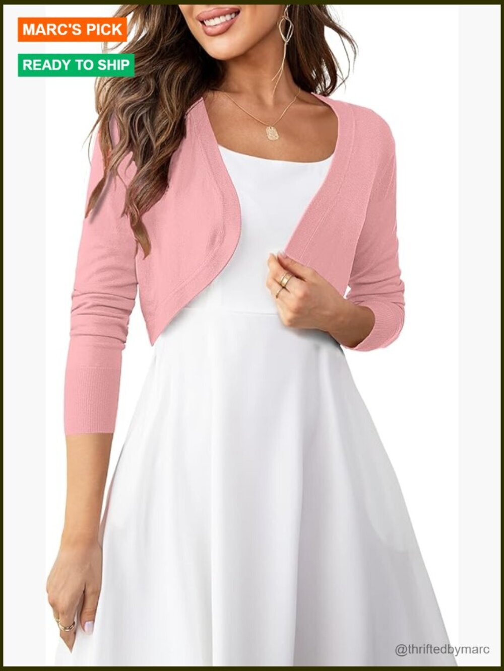 Cropped Cardigan Bolero Shrug Open Front Long Sleeve Sweater